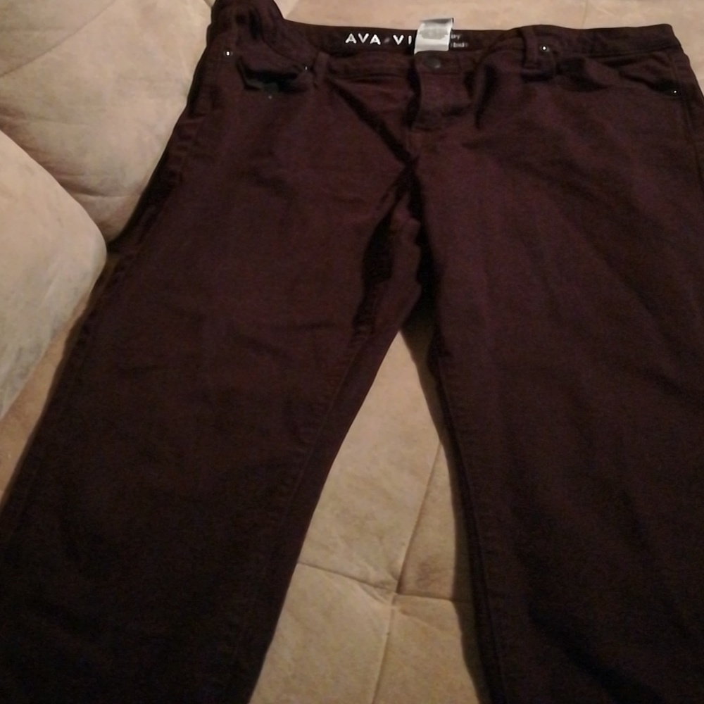 Maroon skinny jeans